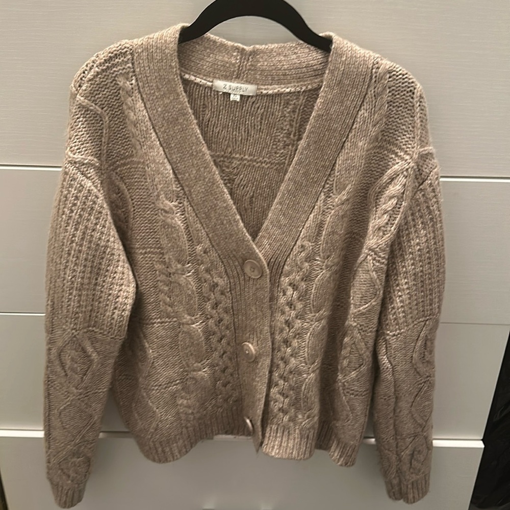 Z Supply Supply  oatmeal heather cable knit cardigan